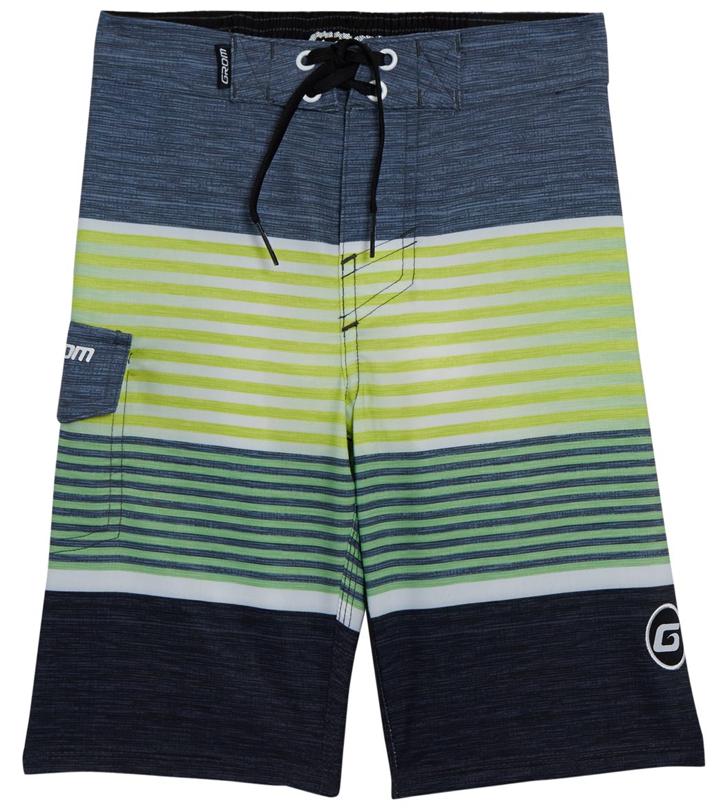 Grom Boys' South Swell Board Short - Green X-Small - Swimoutlet.com