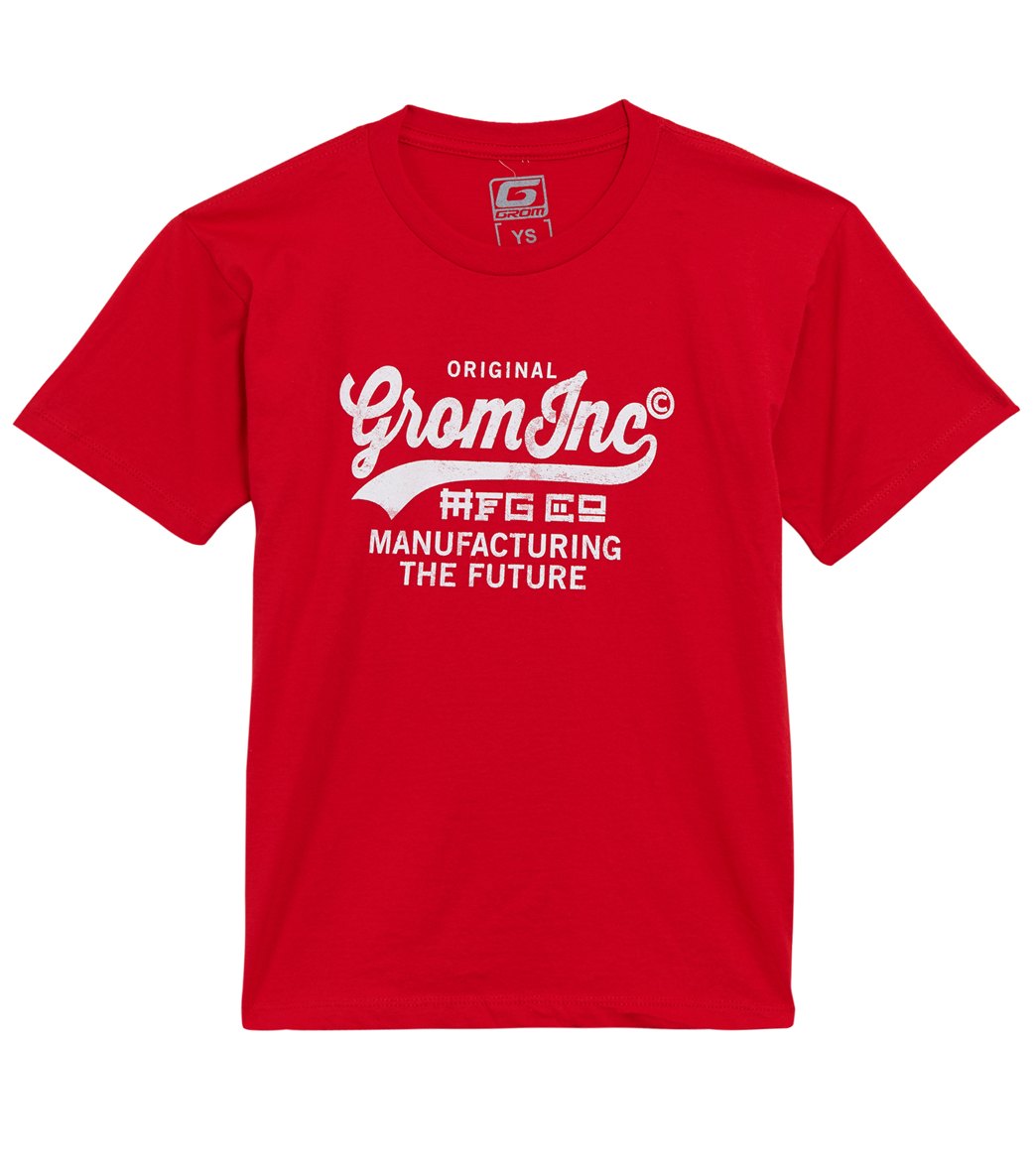 Grom Boys' Inc. T-Shirt - Red Xl Big Cotton - Swimoutlet.com