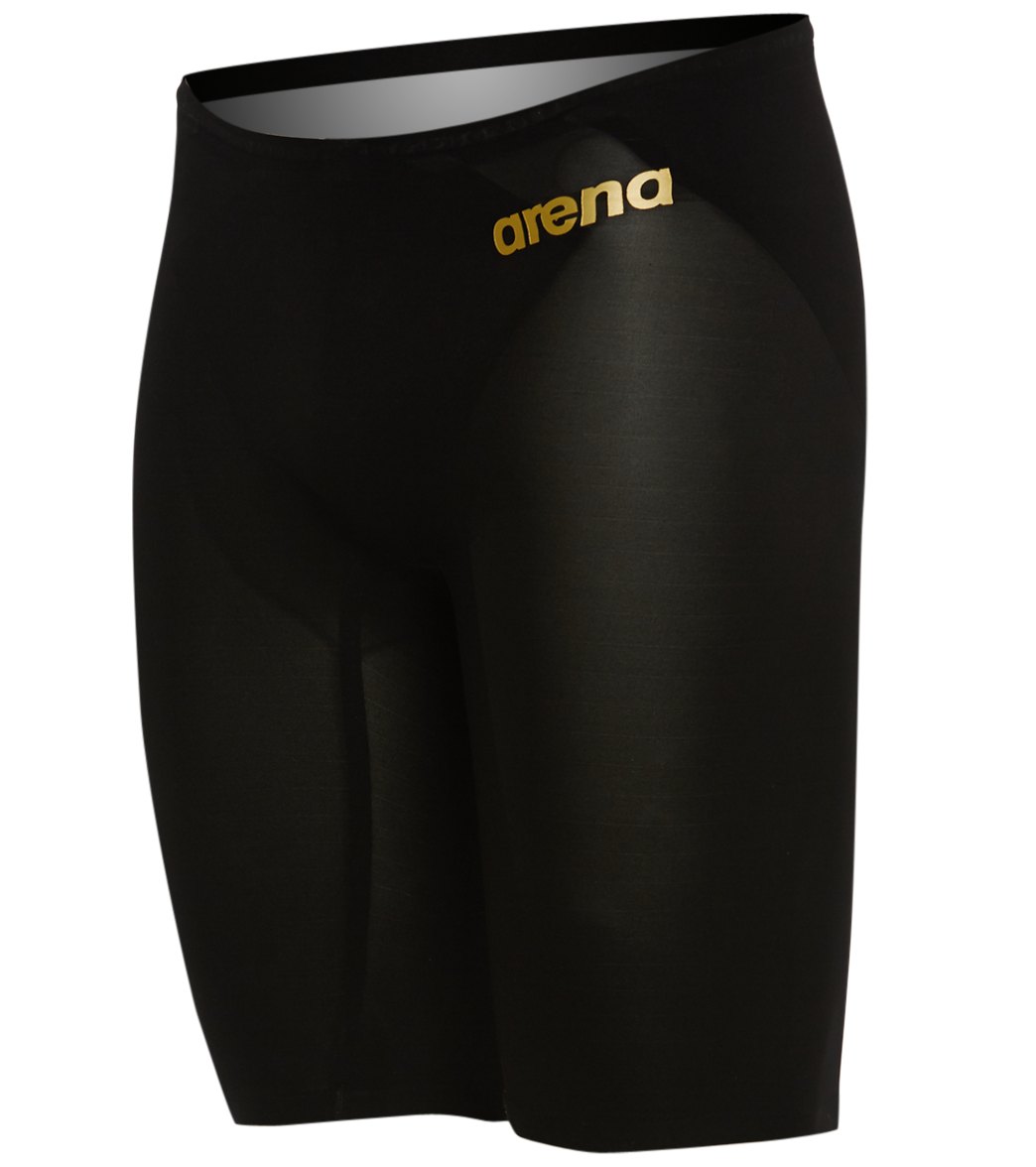 Arena Men's Powerskin Carbon Air2 Jammer Tech Suit Swimsuit - Black/Black/Gold 22 Polyamide/Elastane - Swimoutlet.com