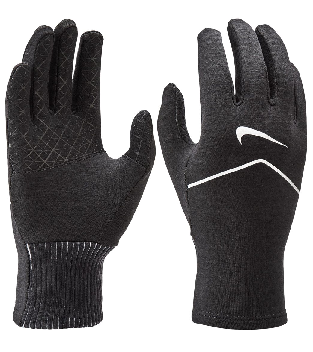 Nike Women's Sphere Running Gloves 2.0 - Black/Silver Large - Swimoutlet.com
