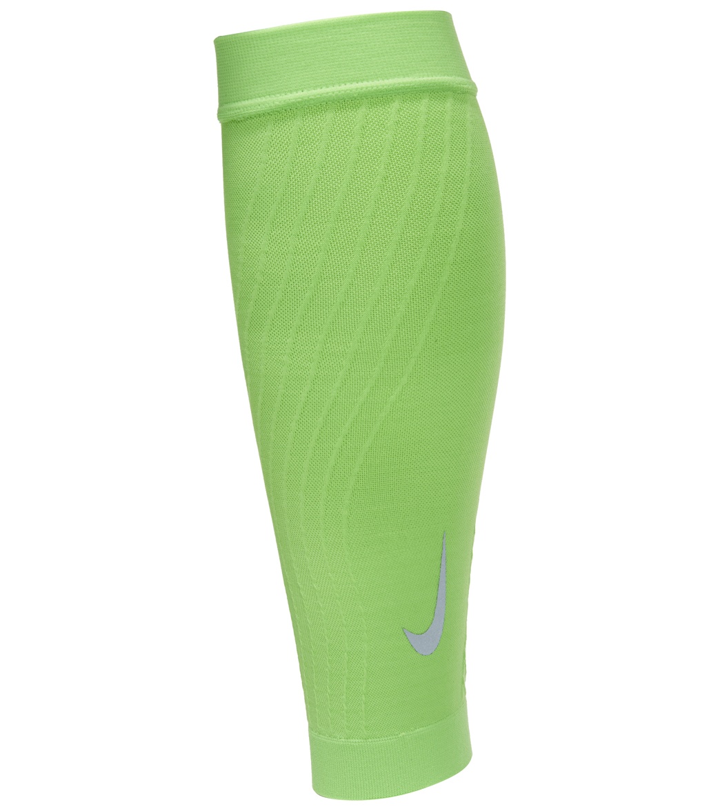 Nike Zoned Support Calf Sleeves - Electric Green/Silver Large - Swimoutlet.com