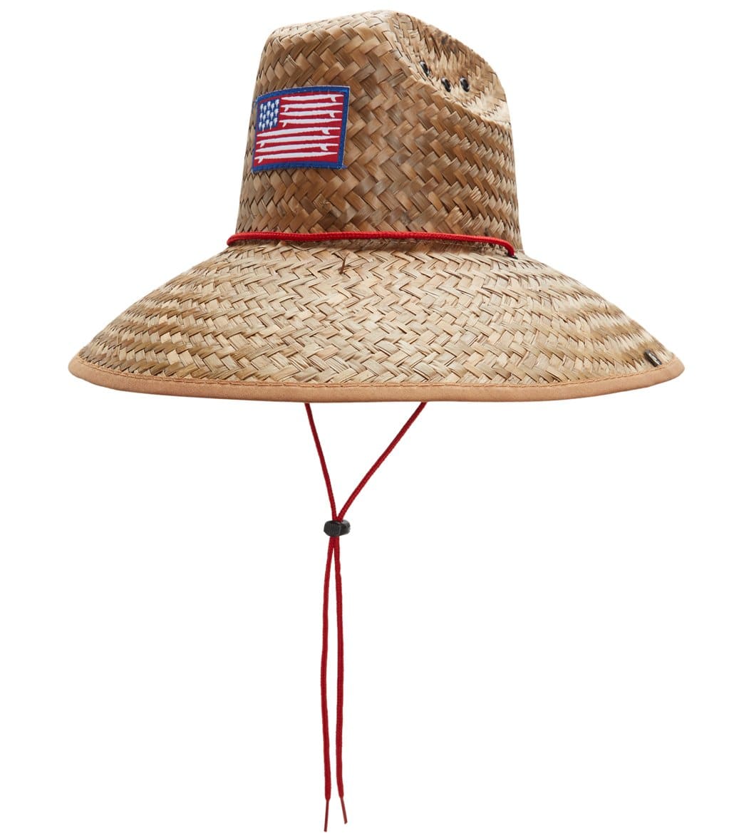 Wet Products American Flag Lifeguard Hat - Straw - Swimoutlet.com