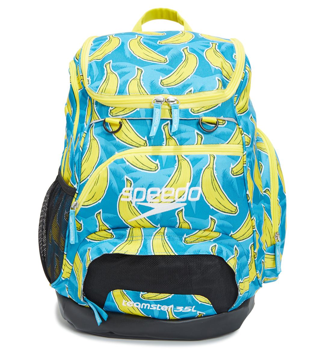 Speedo Printed Teamster 35L Backpack - Blue/Yellow - Swimoutlet.com