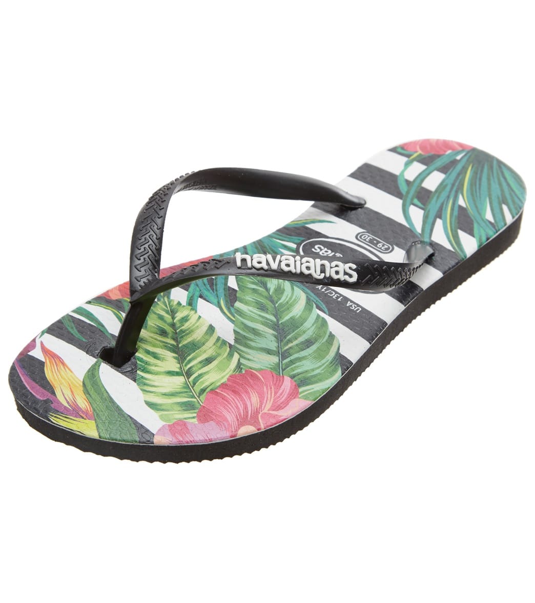 Havaianas Kids' Slim Tropical Floral Sandal (Toddler, Little Kid, Big ...