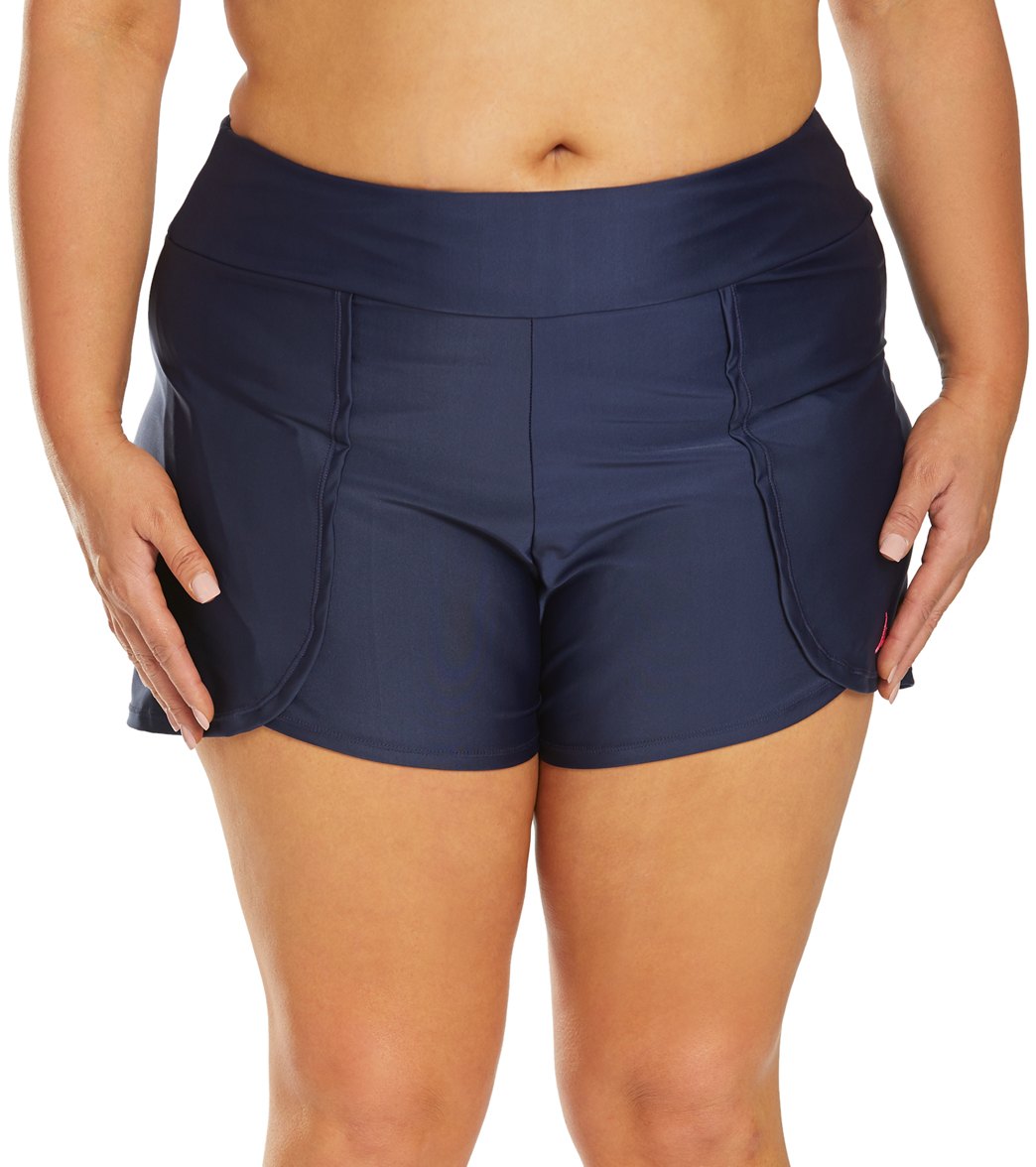 plus size high waisted mom shorts