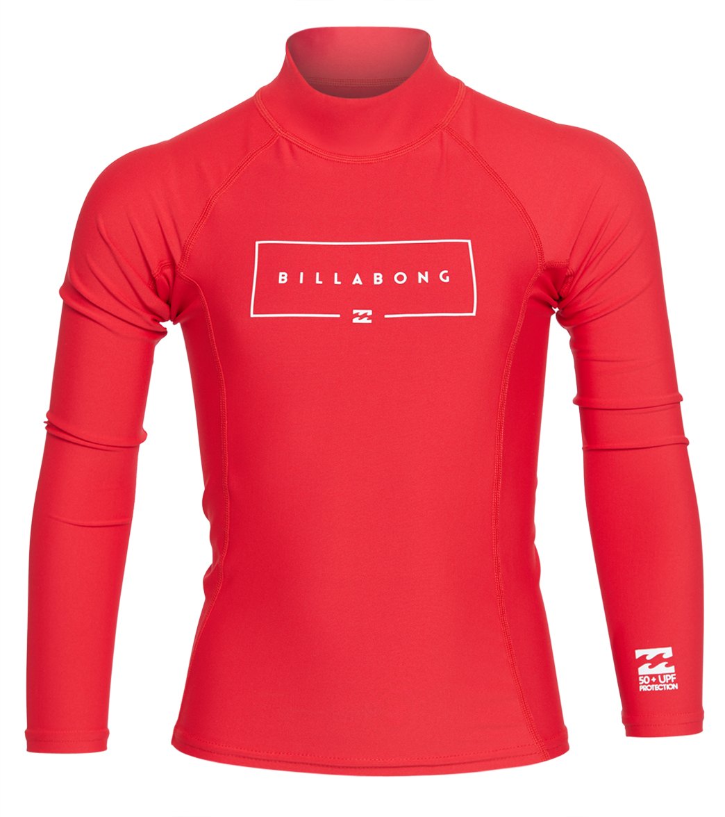 Billabong Boys' Union Performance Fit Long Sleeve Rash Guard at ...