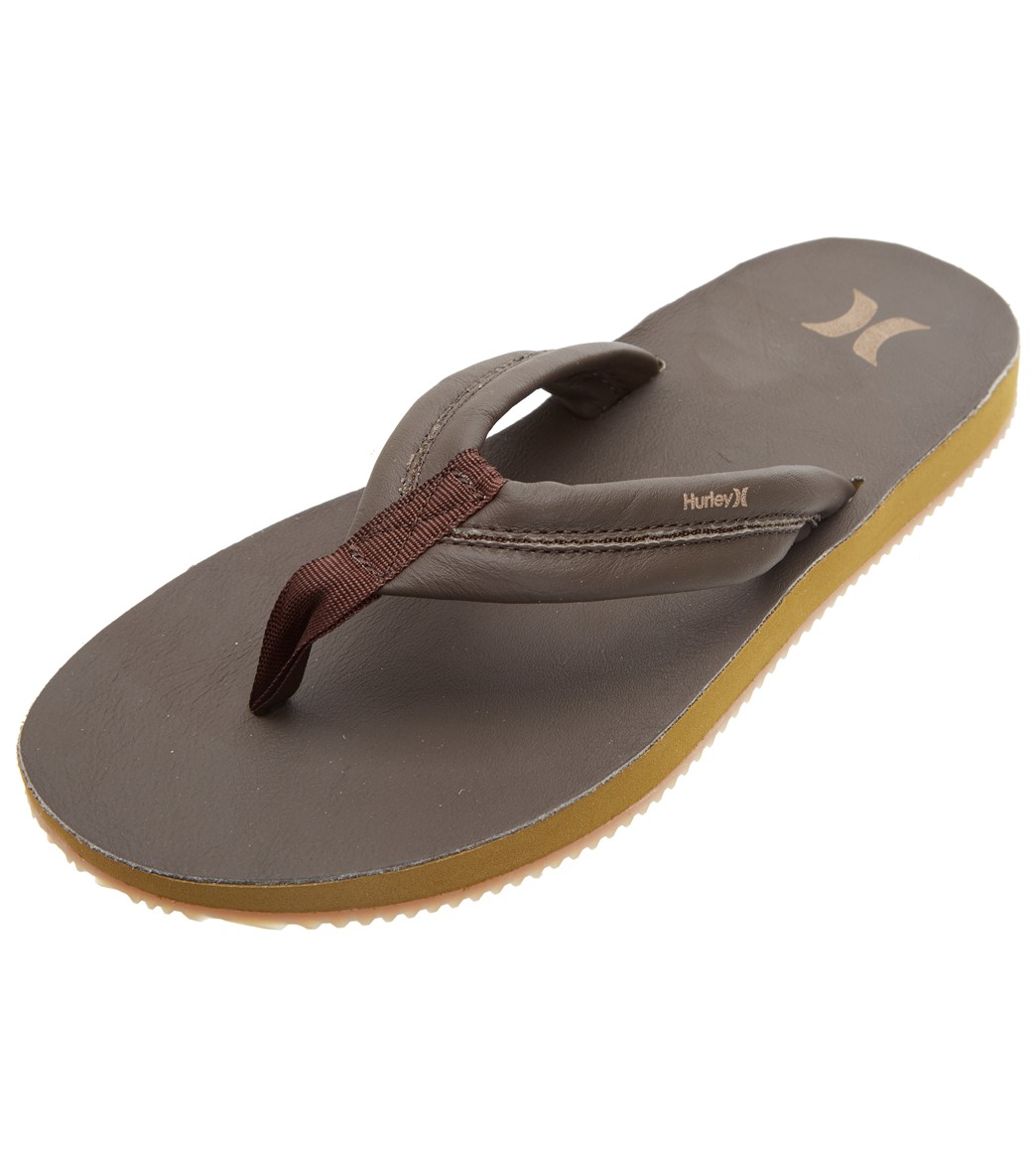 Hurley Men's Lunar Leather Flip Flop at SwimOutlet.com - Free Shipping