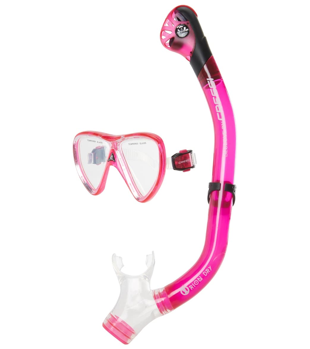 Cressi Ikarius Mask And Orion Snorkel Set - Pink - Swimoutlet.com