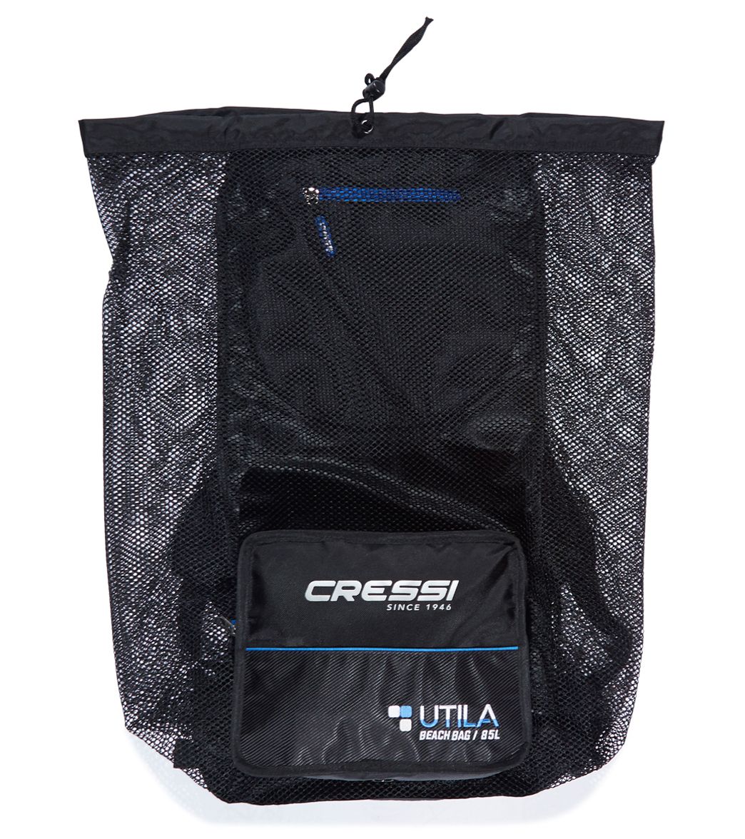 Cressi Utila Foldable Mesh 85L Backpack - Black 85 Liters - Swimoutlet.com