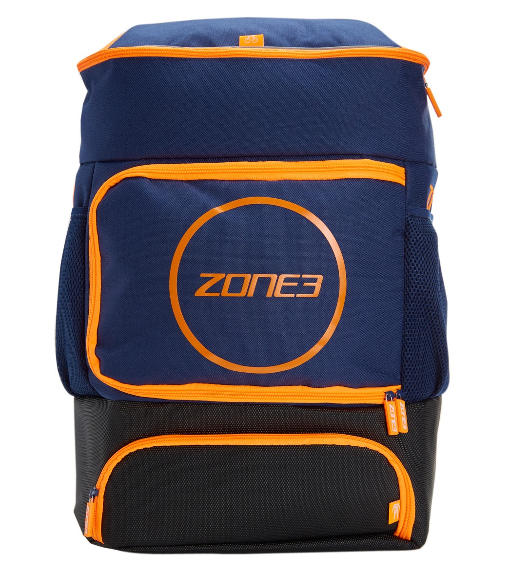 Zone3 Tri Transition Backpack - Navy/Orange Polyester - Swimoutlet.com