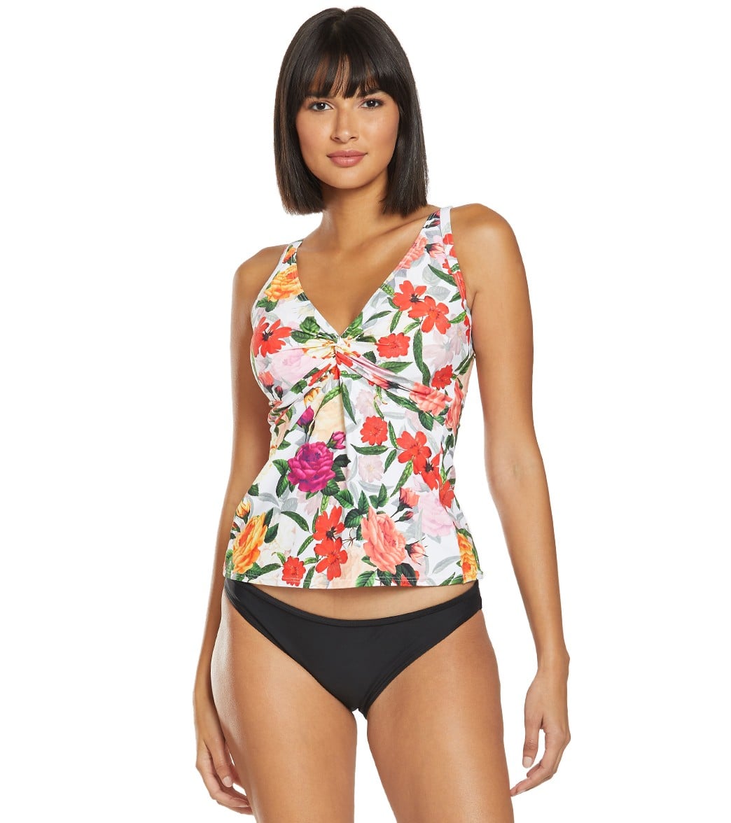Sunsets Rose Garden Forever Tankini Top D/Dd Cup - 32D - Swimoutlet.com