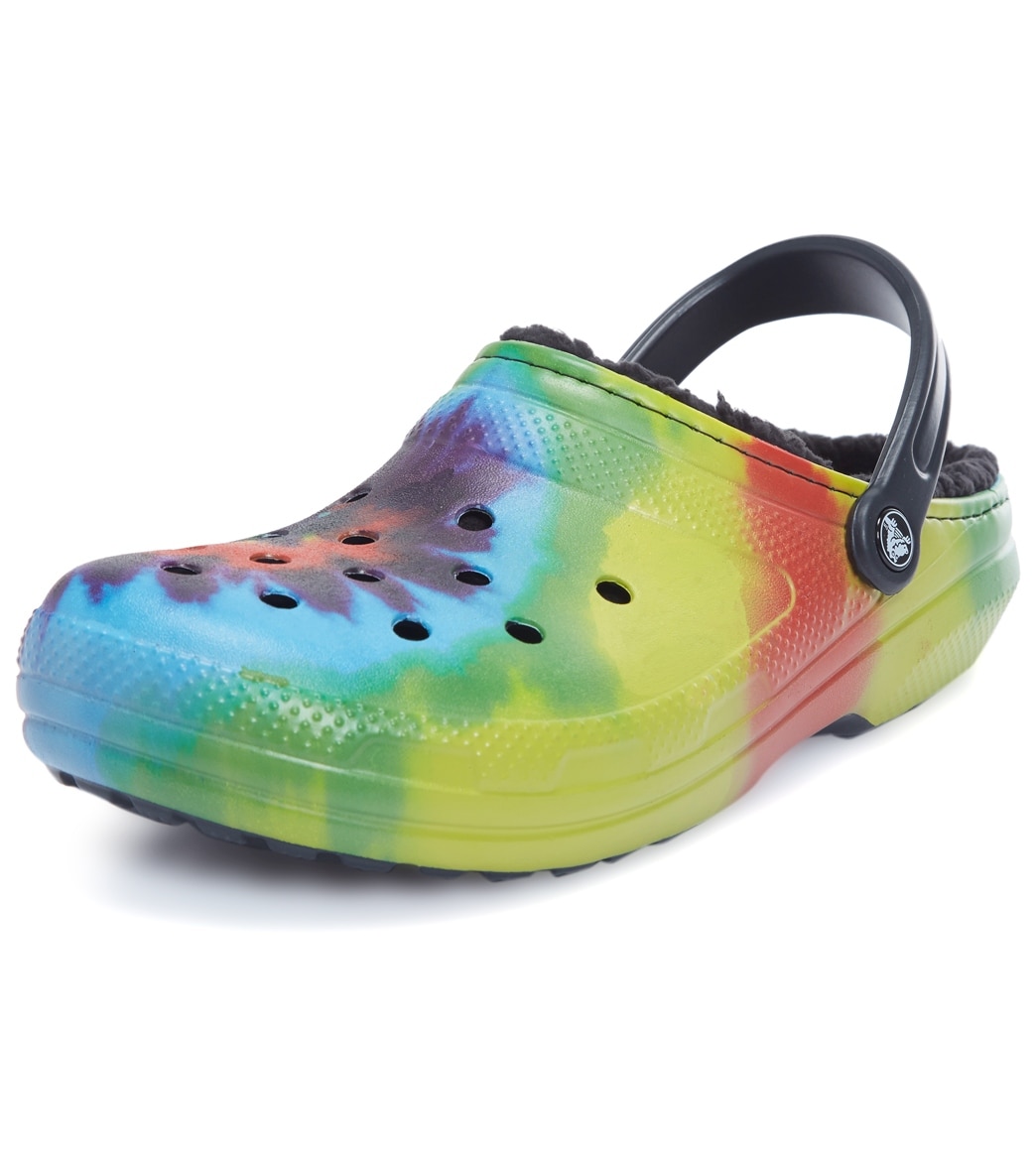 Crocs Classic Fuzz Lined Tie Dye Clog at SwimOutlet.com - Free Shipping