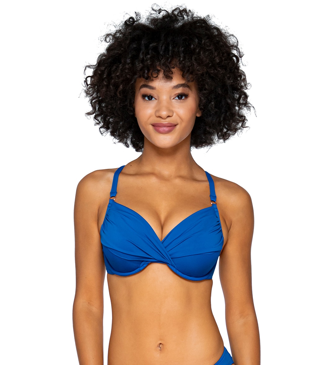 Miraclesuit D-DDD Cup Solid Plunge Bra Top - ShopStyle Swimwear