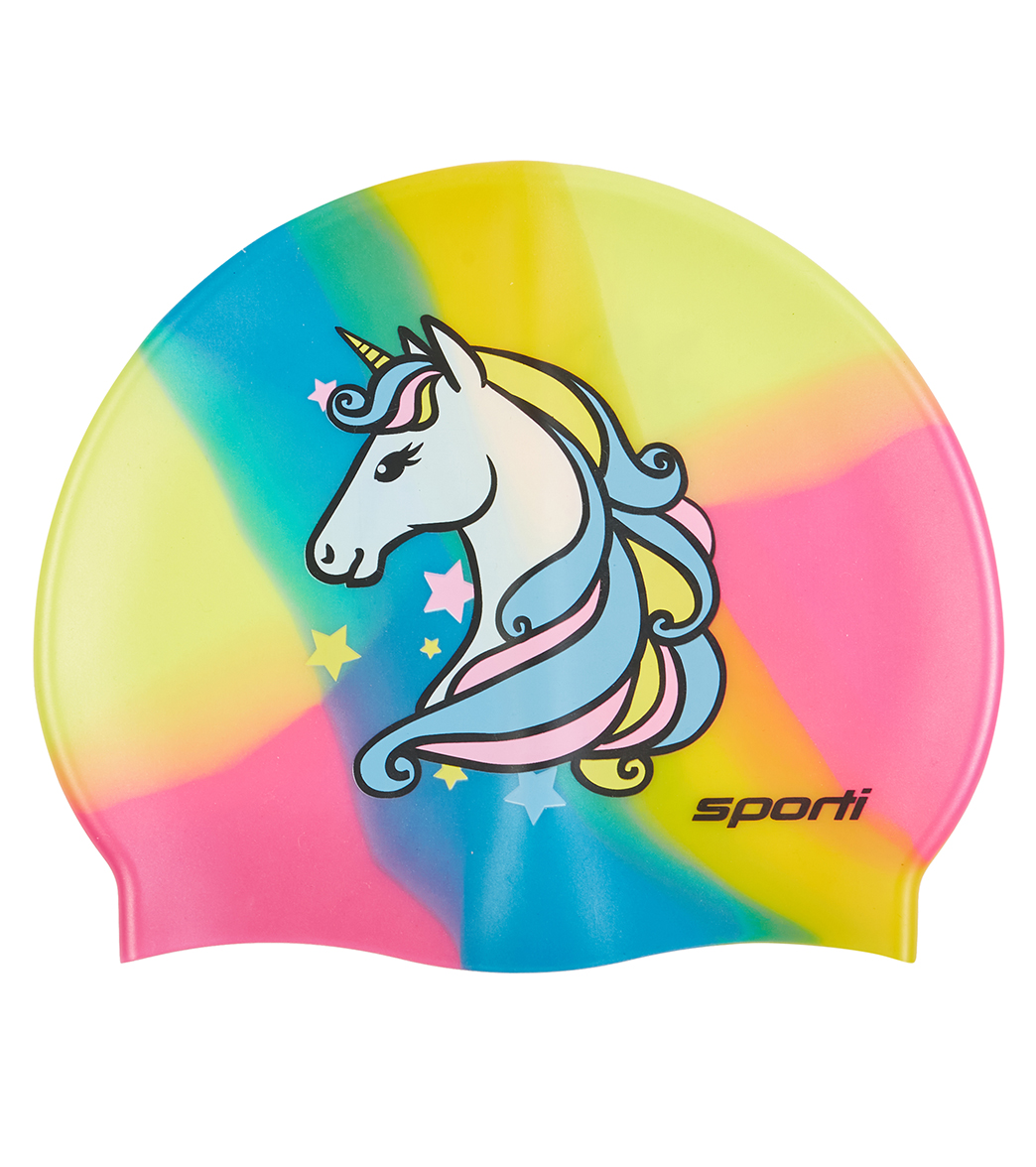 Sporti Unicorn Silicone Swim Cap Jr. at