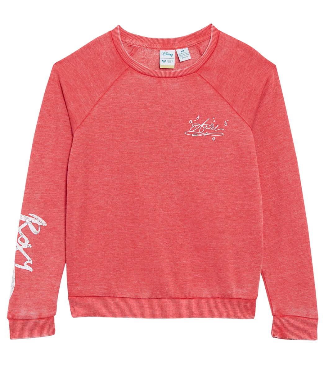 Roxy Disney X Girls' Pompom Fleuri Fleece Shirt Big Kid - Rococco Red Xxl 16 Big Cotton/Polyester - Swimoutlet.com