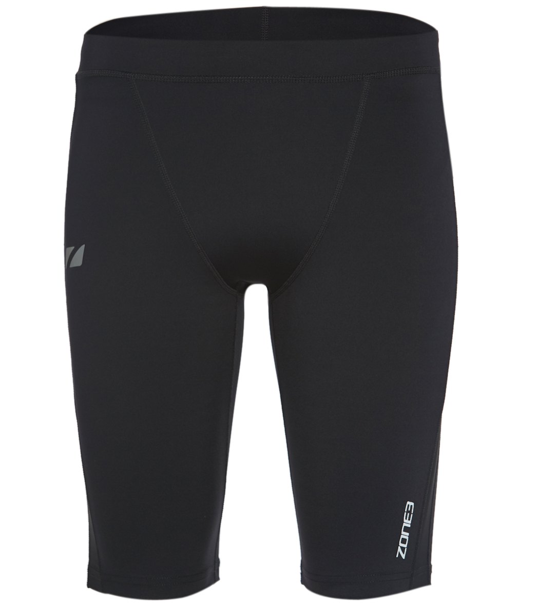 Zone3 Men's Rx3 Compression Shorts - Black/Gunmetal Small Elastane/Polyamide - Swimoutlet.com