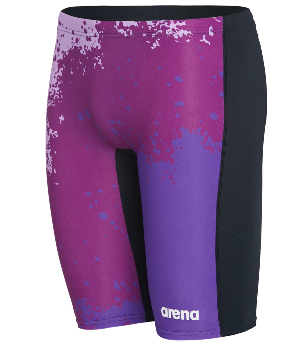 Arena Men's Spraypaint Maxlife Jammer Swimsuit - Purple/Black 36 Polyester - Swimoutlet.com