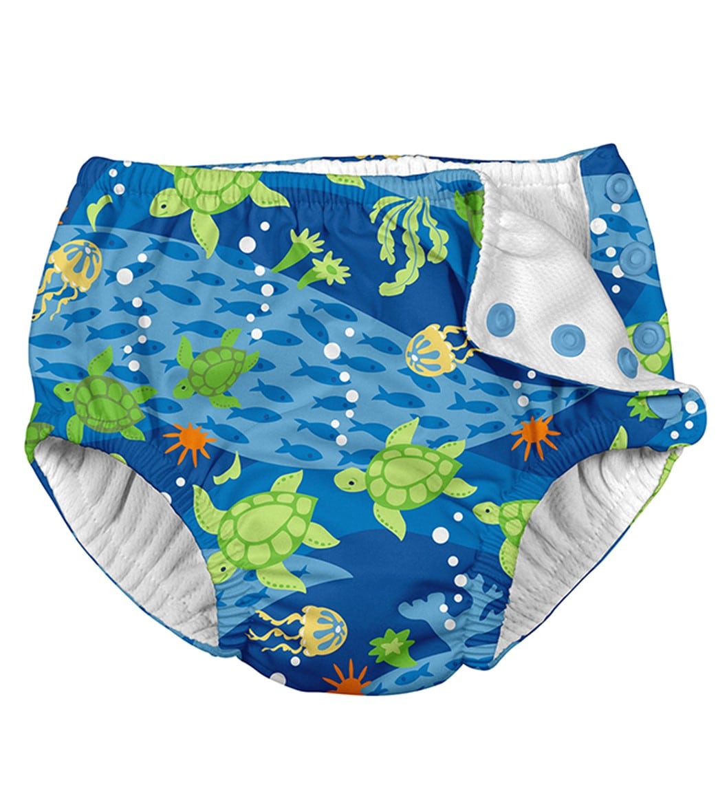 I Play. By Green Sprouts Boys' Turtle Journey Swim Diaper Baby - Royal Blue 18 Months - Swimoutlet.com