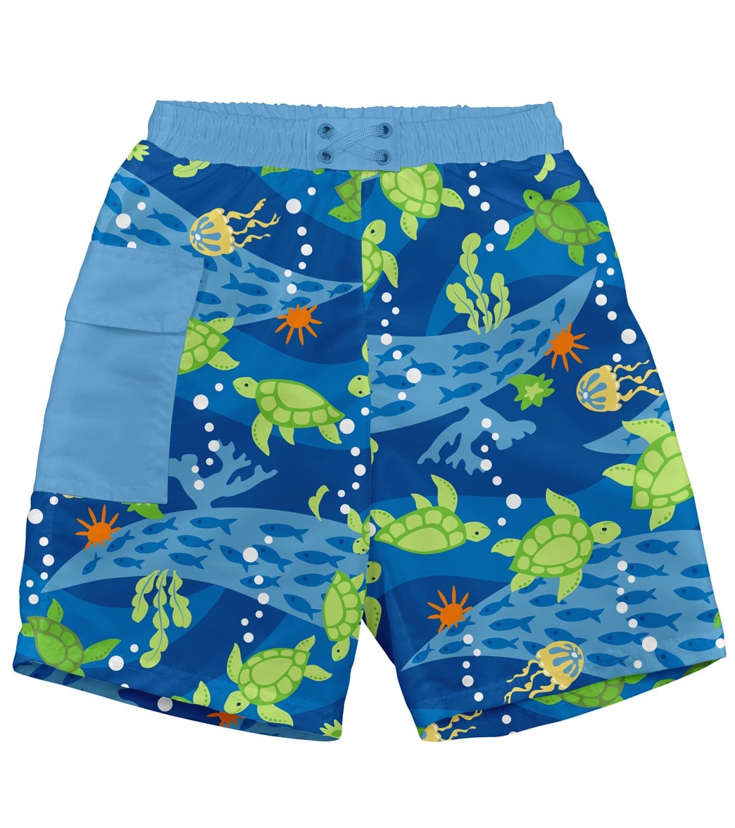 i play. by Green Sprouts Boys' Turtle Journey Swim Trunks w/Builtin