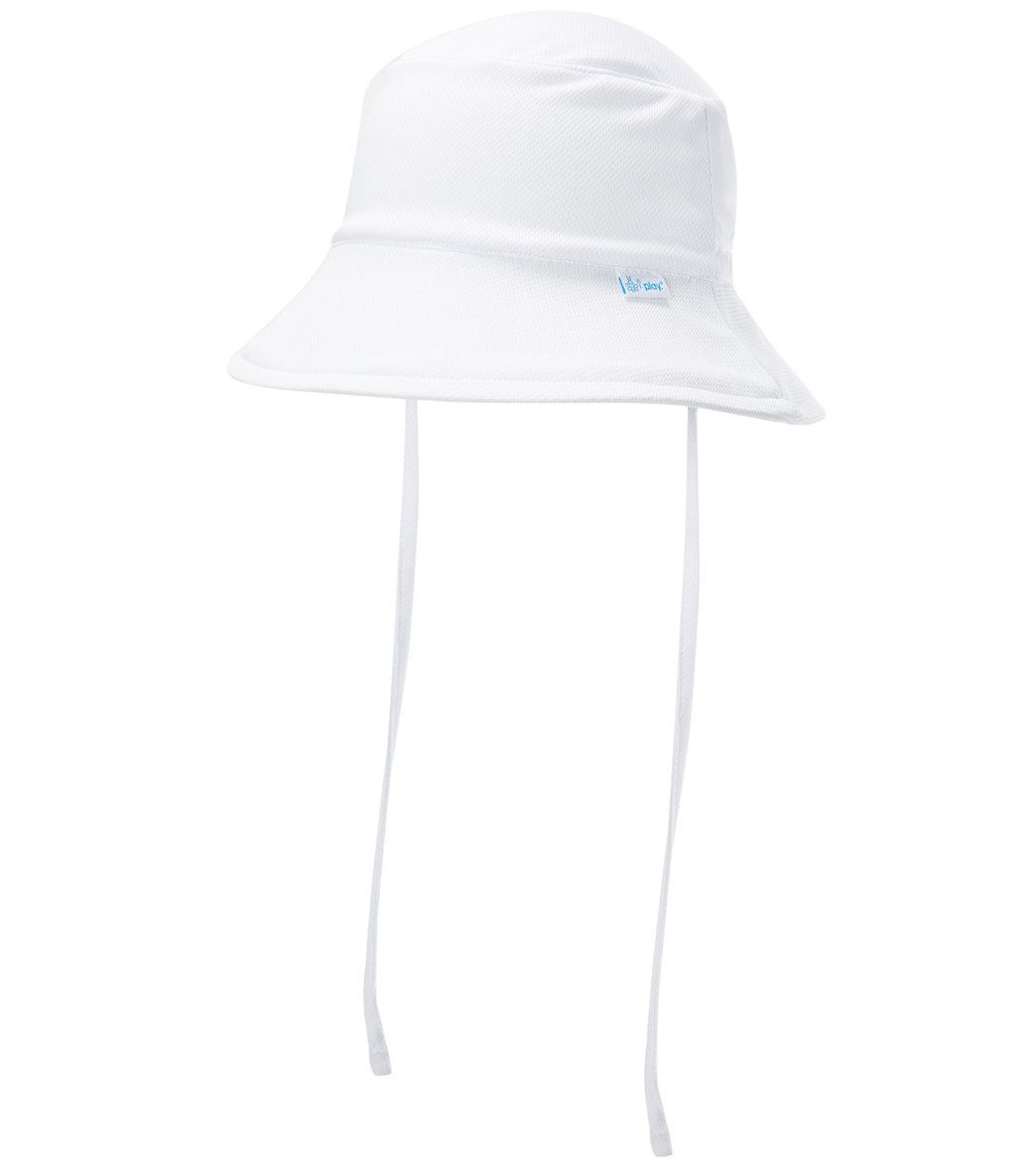 I Play. By Green Sprouts Breathable Swim & Sun Bucket Hat Baby - White 9-18 Months - Swimoutlet.com