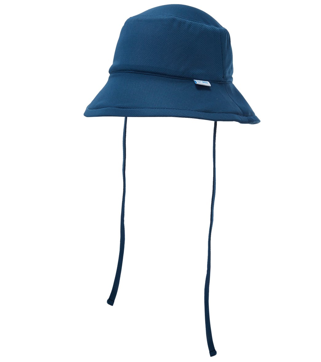 I Play. By Green Sprouts Breathable Swim & Sun Bucket Hat Baby - Navy 9-18 Months - Swimoutlet.com