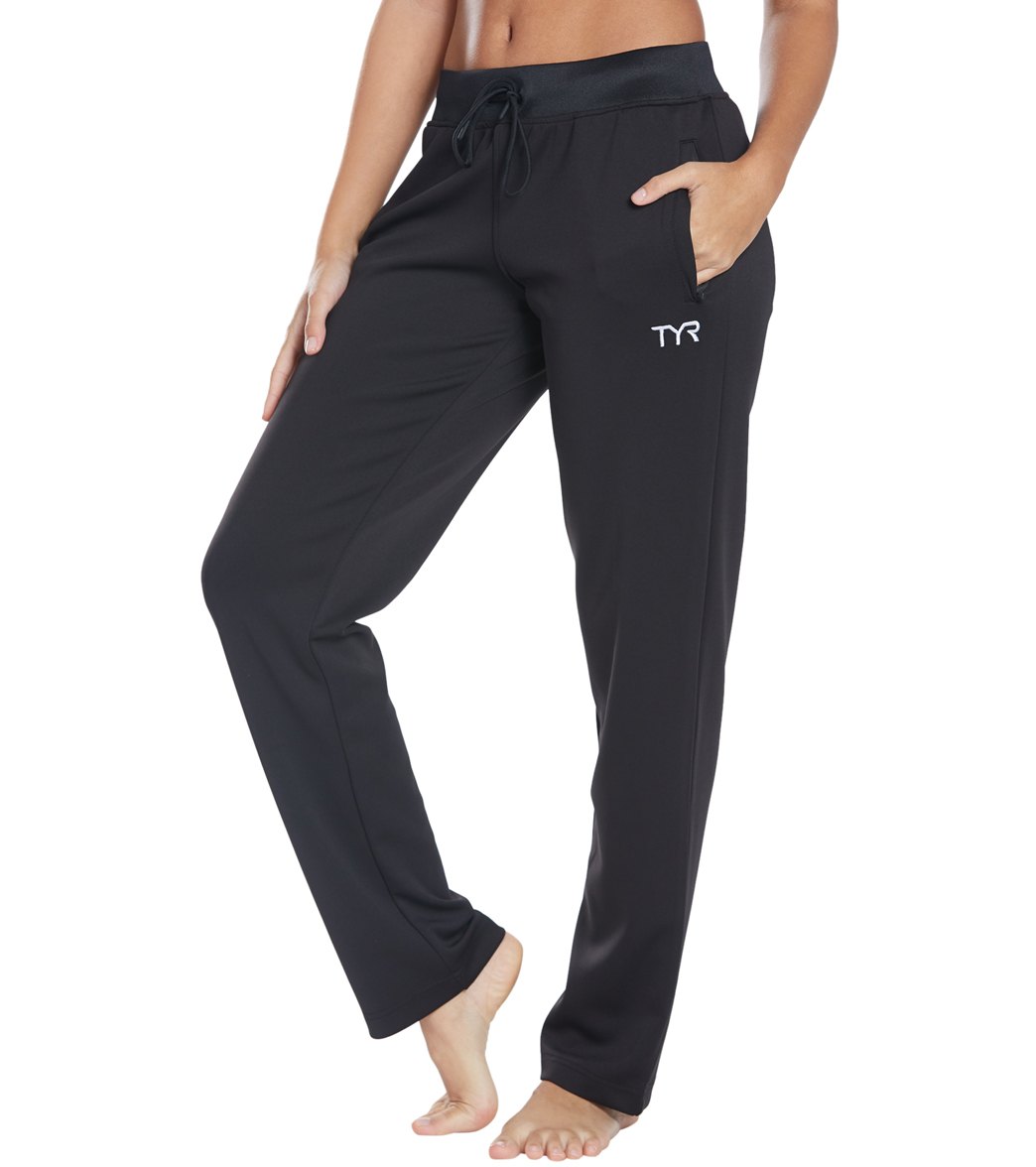 TYR Women's Team Classic Pants - Black Medium Size Medium Polyester - Swimoutlet.com