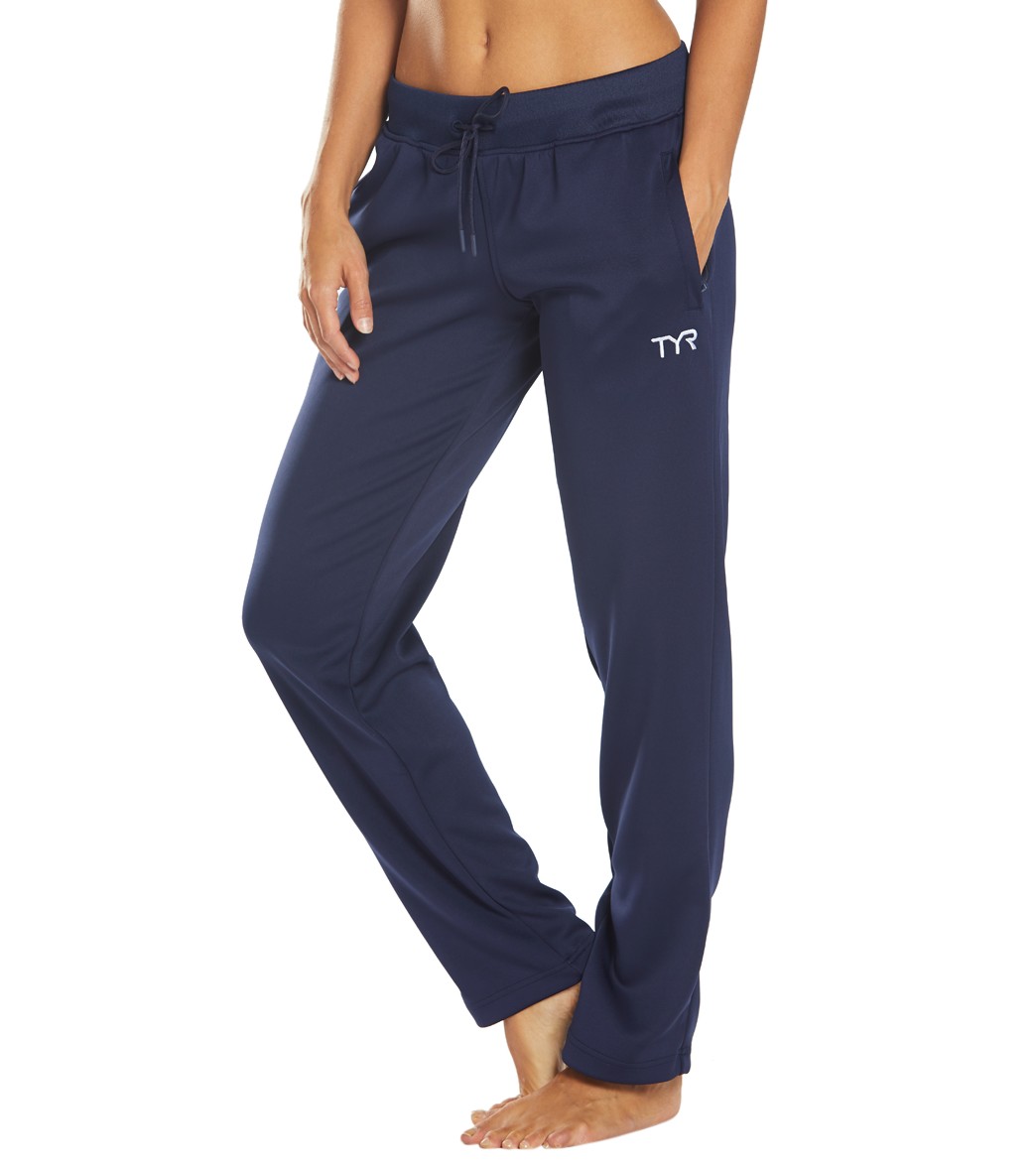 TYR Women's Team Classic Pants - Navy Small Size Small Polyester - Swimoutlet.com
