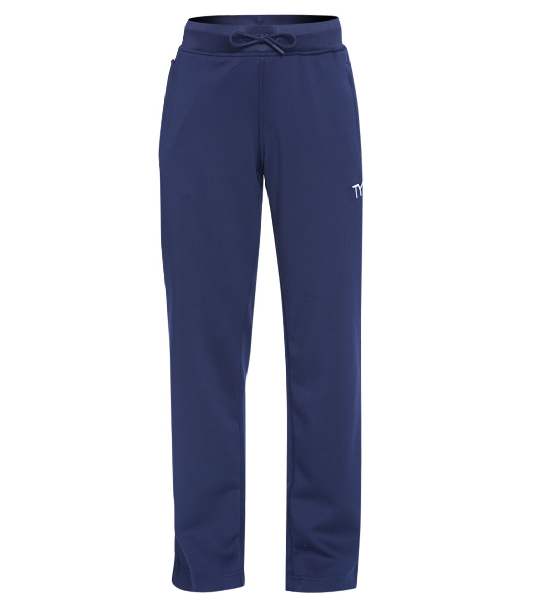 TYR Men's Youth Team Classic Pants - Navy Medium Size Medium Polyester - Swimoutlet.com