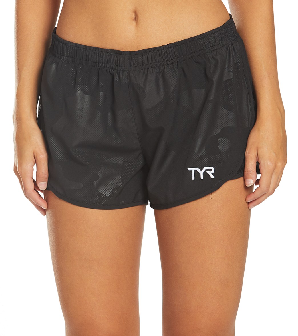 TYR Women's Team Short - Black Xl Size Xl Polyester/Spandex - Swimoutlet.com
