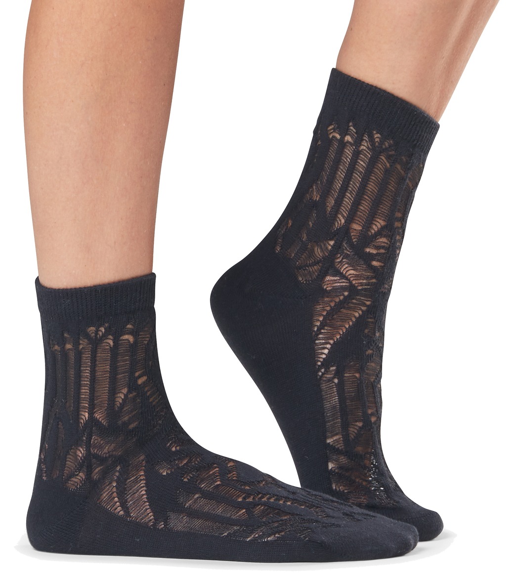 Tavi Noir Tavi Remi Ankle Everyday Socks - Ebony Deco O/S Cotton/Polyester - Swimoutlet.com