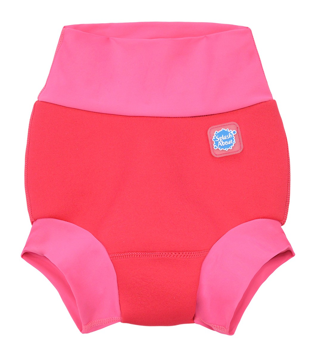 Splash About Geranium Pink Happy Nappy Swim Diaper Baby - Small 0-3 Months - Swimoutlet.com