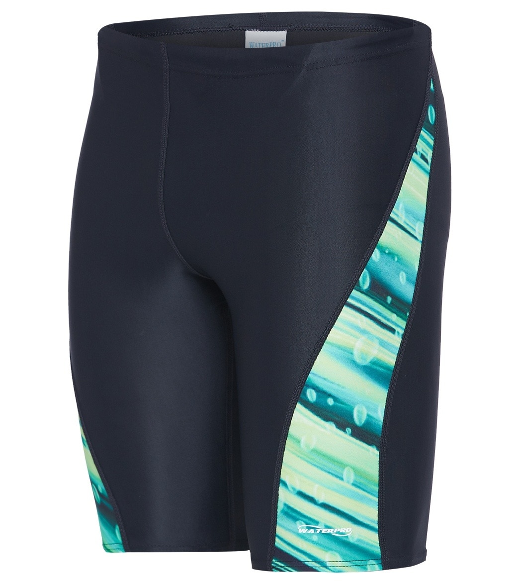 Waterpro Men's Rainstorm Jammer Swimsuit - Green 22 Polyester/Spandex - Swimoutlet.com