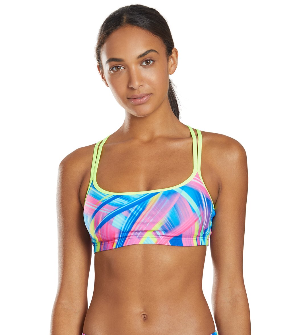 Funkita Women's Frickin Laser Criss Cross Bikini Top - 30L Polyester - Swimoutlet.com