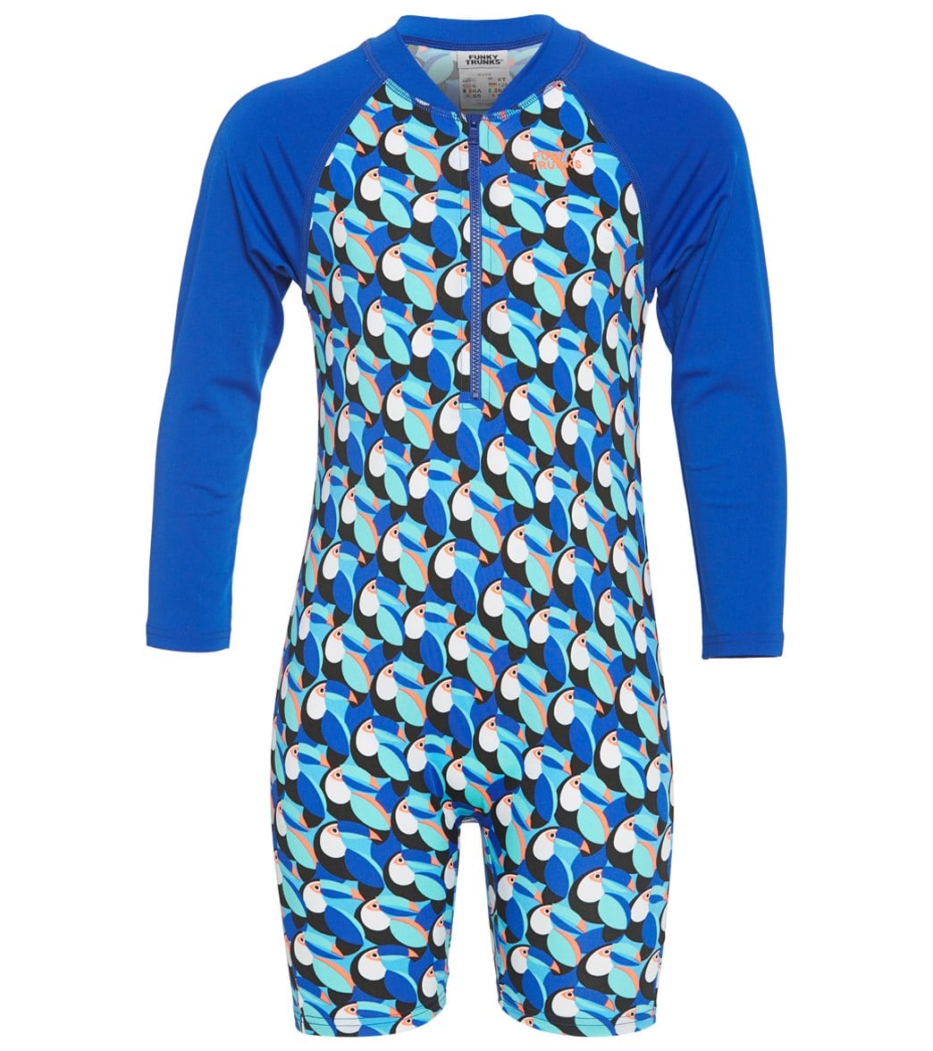 Funky Trunks Toddler Boys' Touche Eco Go Jump Sun Suit - Purple/Blue/White 1T Polyester - Swimoutlet.com