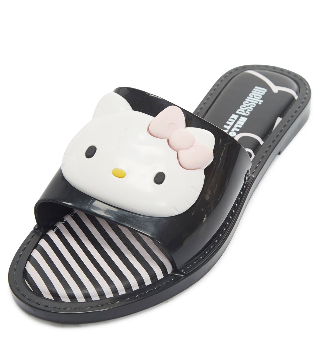 Mel By Melissa Slippers + Hello Kitty Shoes - Black/White 6 - Swimoutlet.com