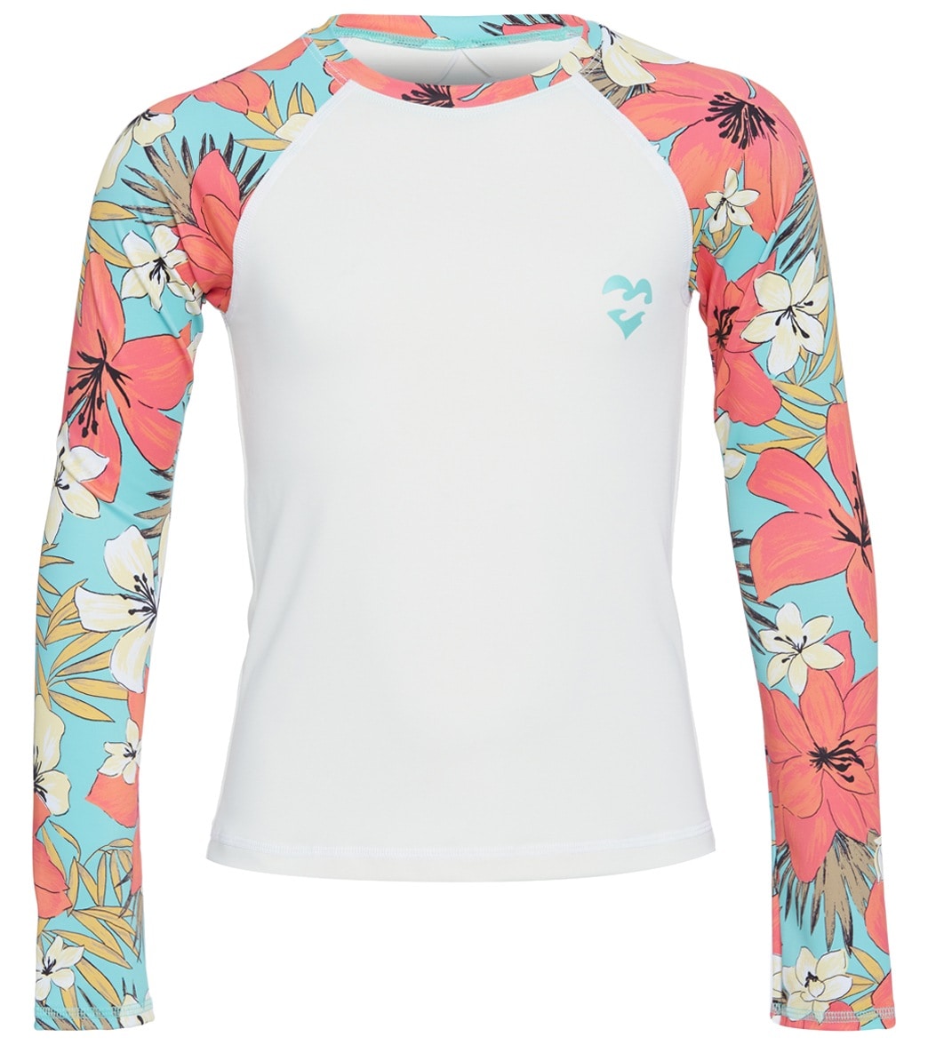 Billabong Girls' Aloha Sun Long Sleeve Rashguard (Little Kid, Big Kid) at
