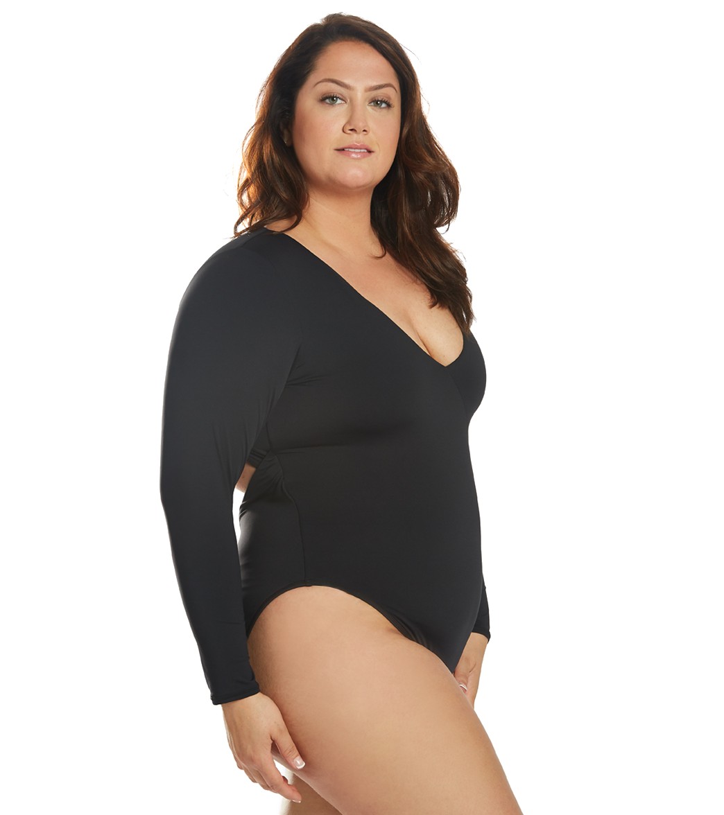 Volcom Plus Size Simply Seamless Bodysuit - Black 12W - Swimoutlet.com