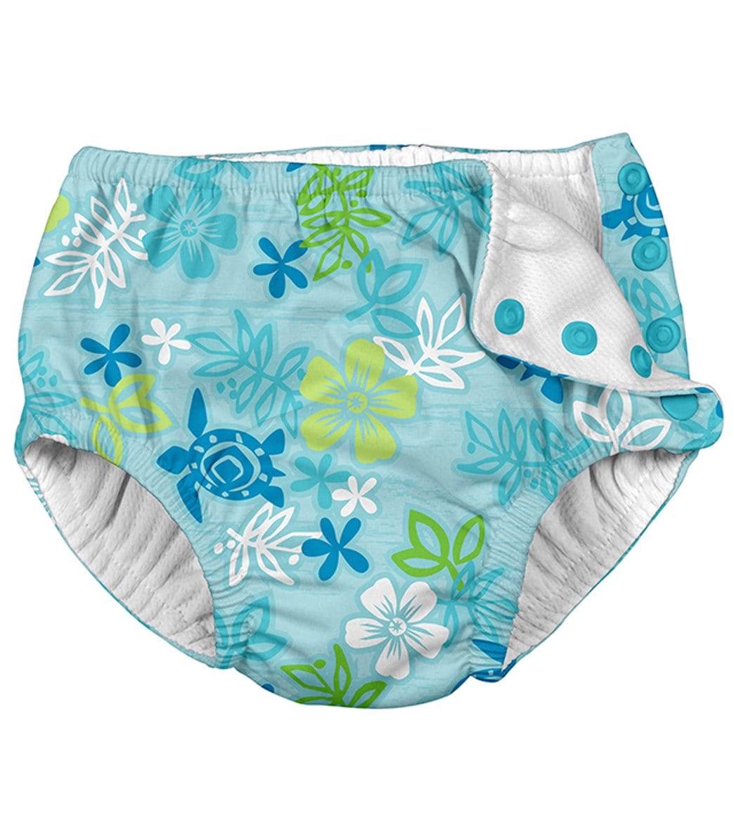 I Play. By Green Sprouts Boys' Aqua Hawaiian Swim Diaper Baby - 6 Months Polyester - Swimoutlet.com