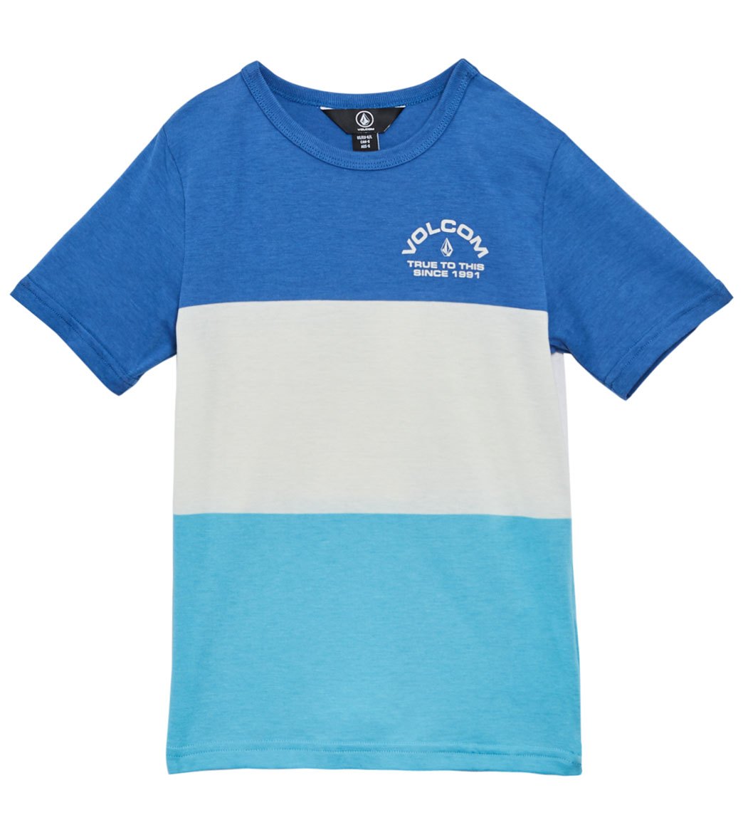 Volcom Boys' Boulder Short Sleeve Tee Shirt Toddler - Coastal Blue 6 Cotton - Swimoutlet.com