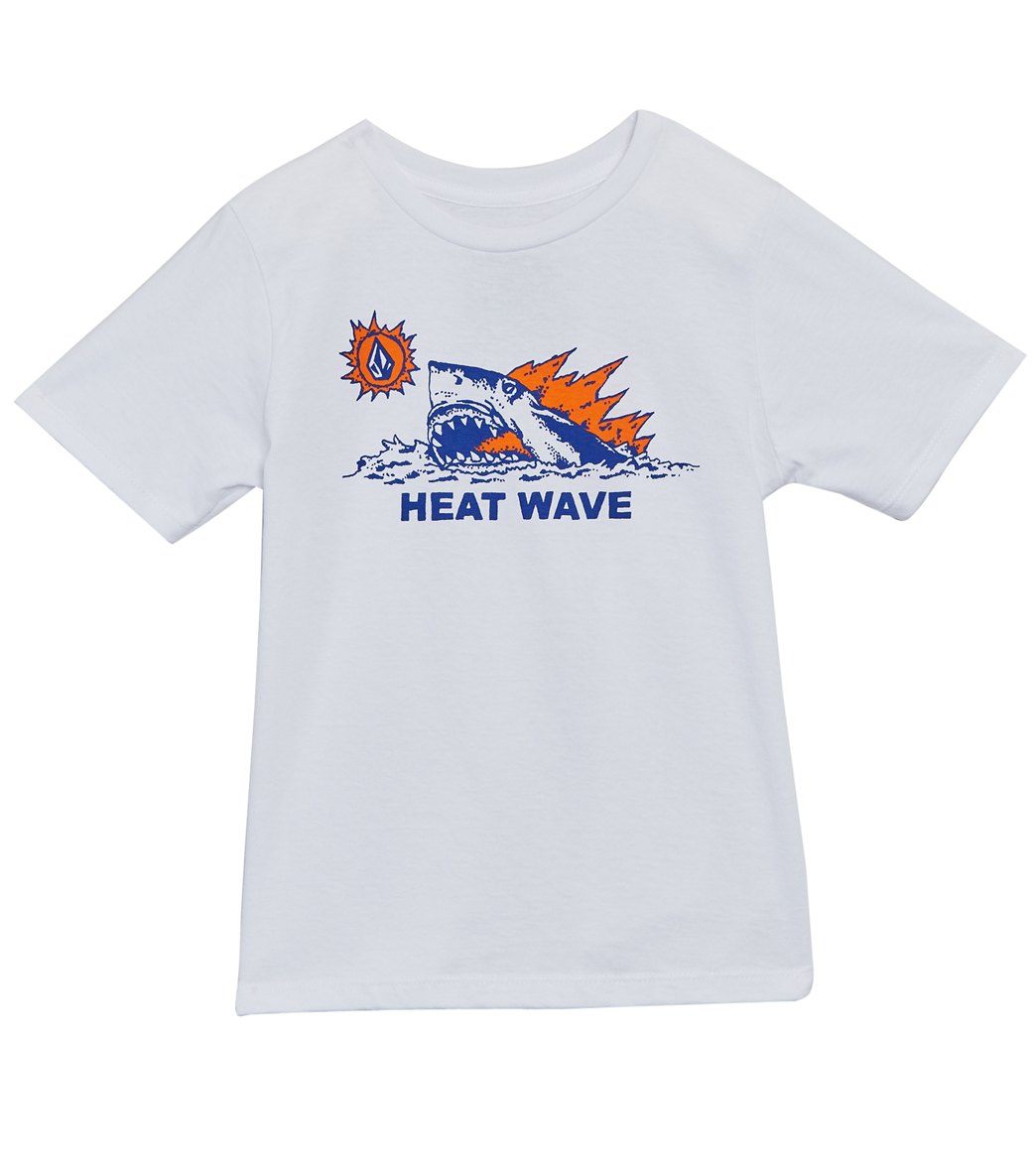 Volcom Boys' Hot Shark Tee Shirt Toddler - White 2T Cotton - Swimoutlet.com