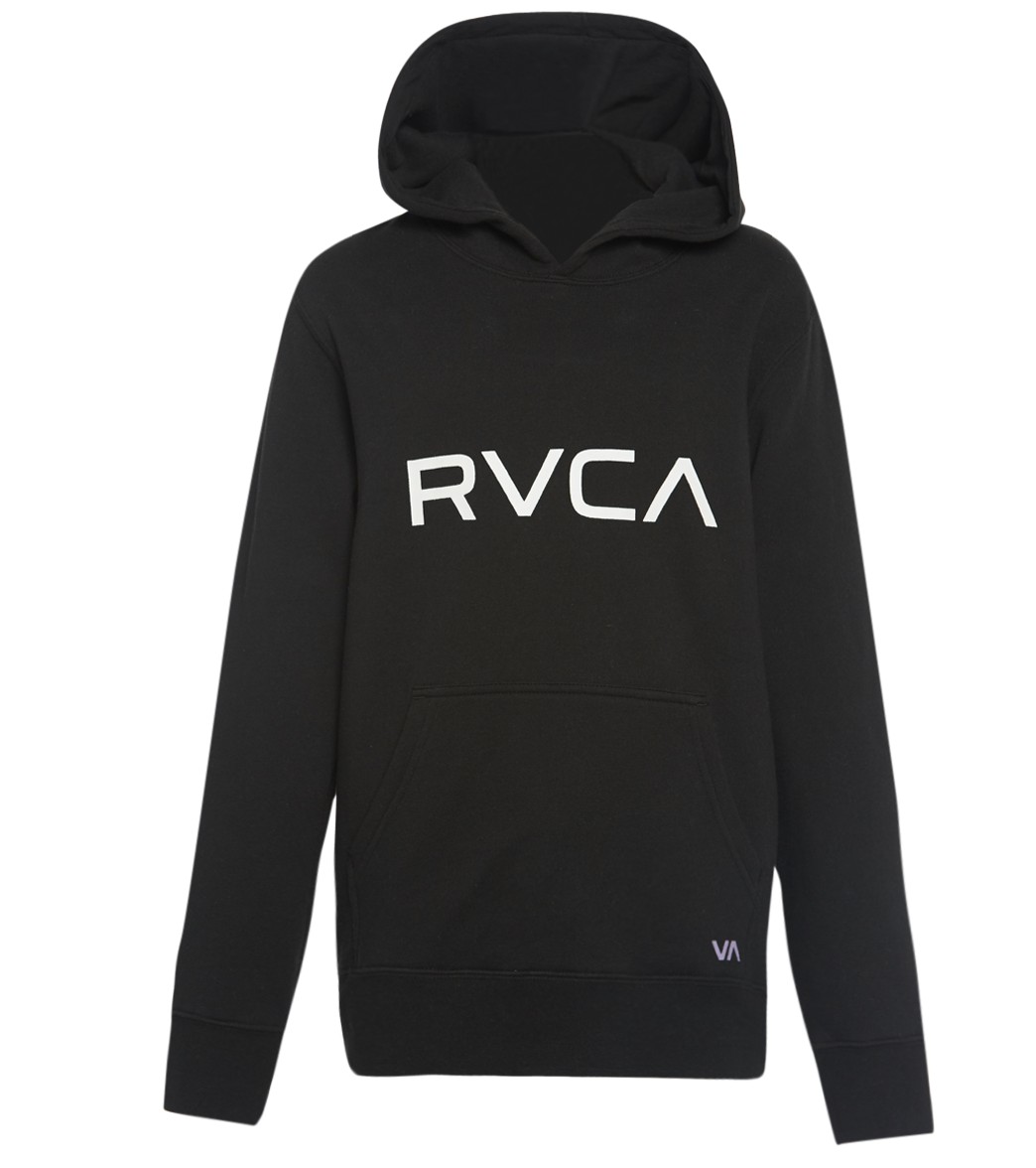 Boys' big RVCA hoodie big kid - black x-small cotton/polyester - swimoutlet.com
