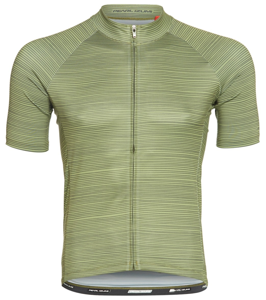 Pearl Izumi Men's Elite Pursuit Graphic Jersey - Willow/Forest Stripe Small Size Small Polyester - Swimoutlet.com