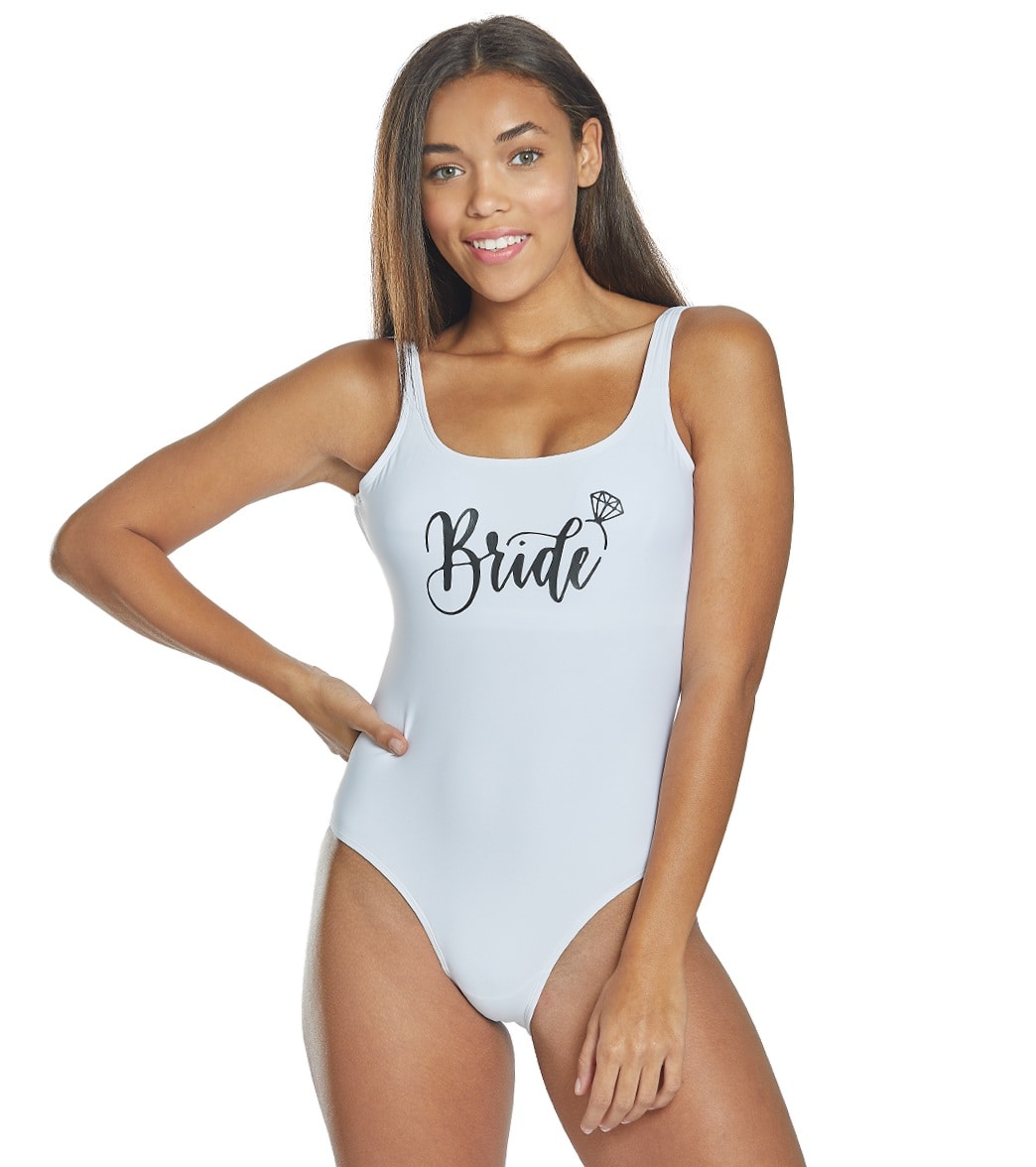 ClubSwim Bride Scoop Back One Piece Swimsuit at