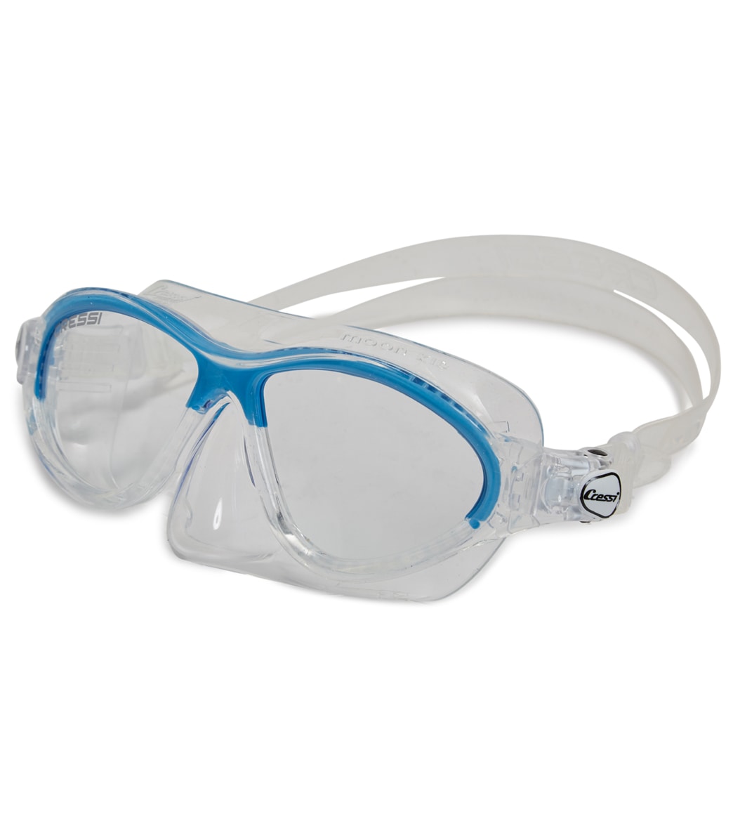 Cressi Kids Moon Snorkeling/Swim Mask - Clear/Blue - Swimoutlet.com