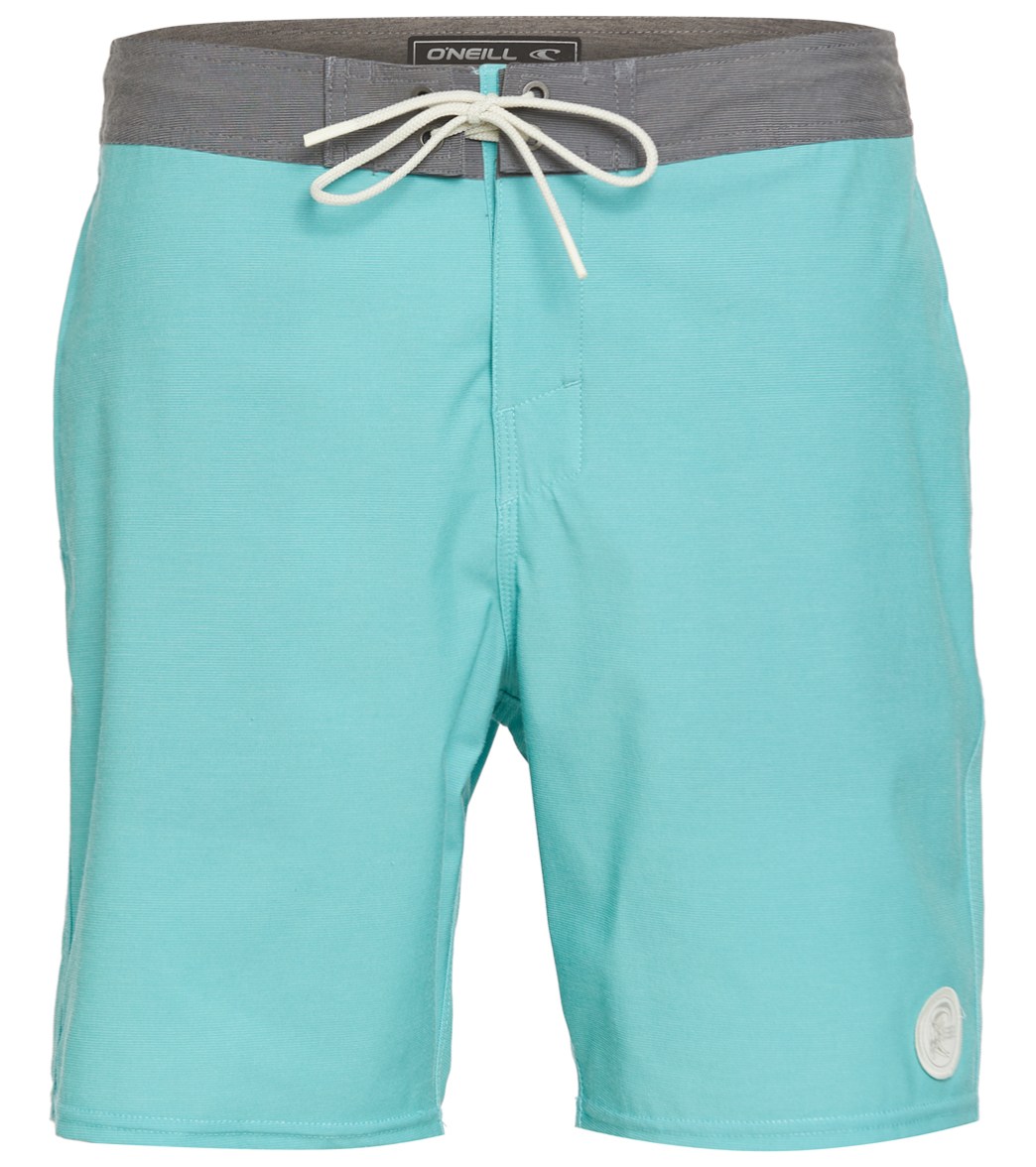 O'neill Men's 18 Staple Cruzer Board Short - Aqua Blue 28 Cotton/Polyester - Swimoutlet.com