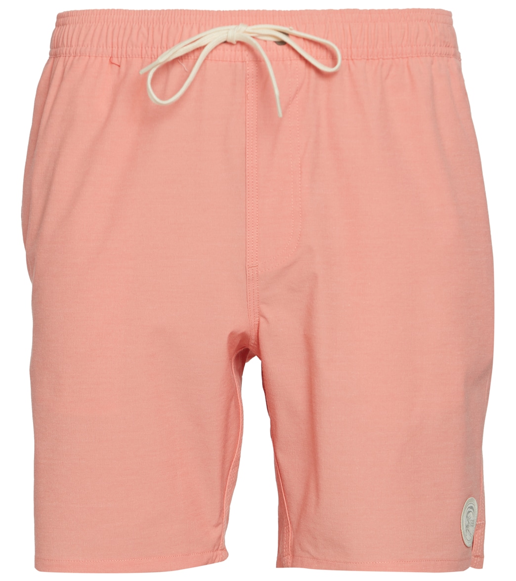 O'neill Men's 17 Solid Volley Short - Hot Coral Medium Polyester - Swimoutlet.com