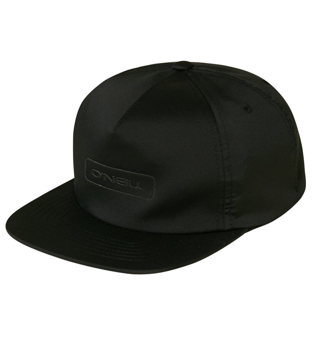 O'neill Men's Hybrid Snapback Hat - Black Solid Polyester - Swimoutlet.com