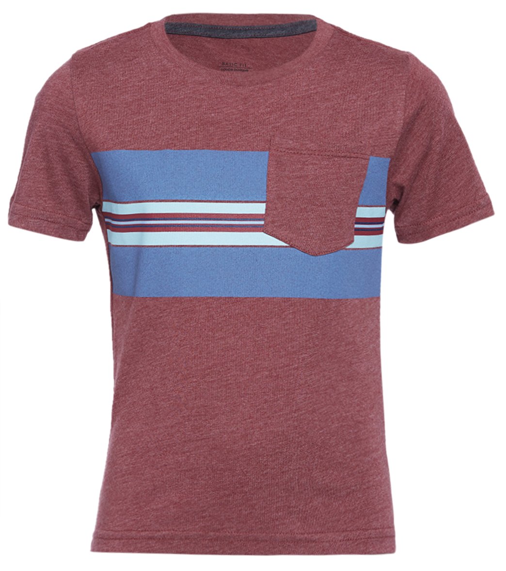 Volcom Boys' Theband Pocket Tee Shirt Big Kid - Crimson 3T Cotton/Polyester - Swimoutlet.com