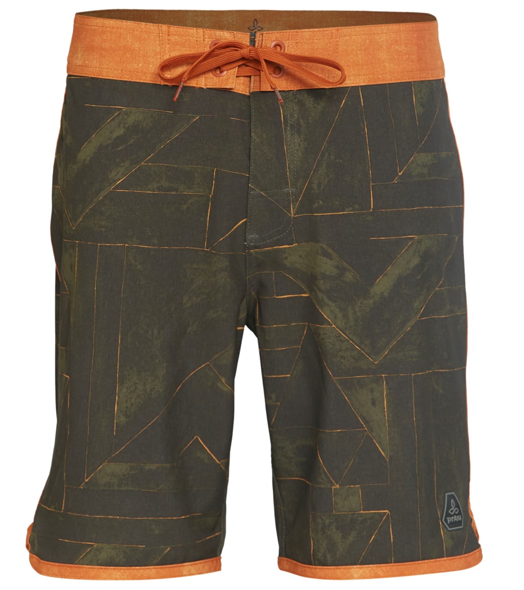 Prana Men's High Seas 20 Board Shorts - Slate Glow 35 Cotton/Polyester - Swimoutlet.com