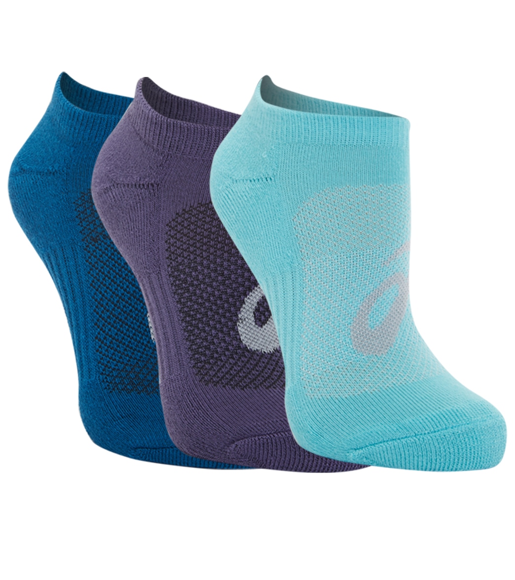 Asics Women's Invasion No Show Socks 6 Pack - Dusty Purple/Ice Mint Small Size Small - Swimoutlet.com